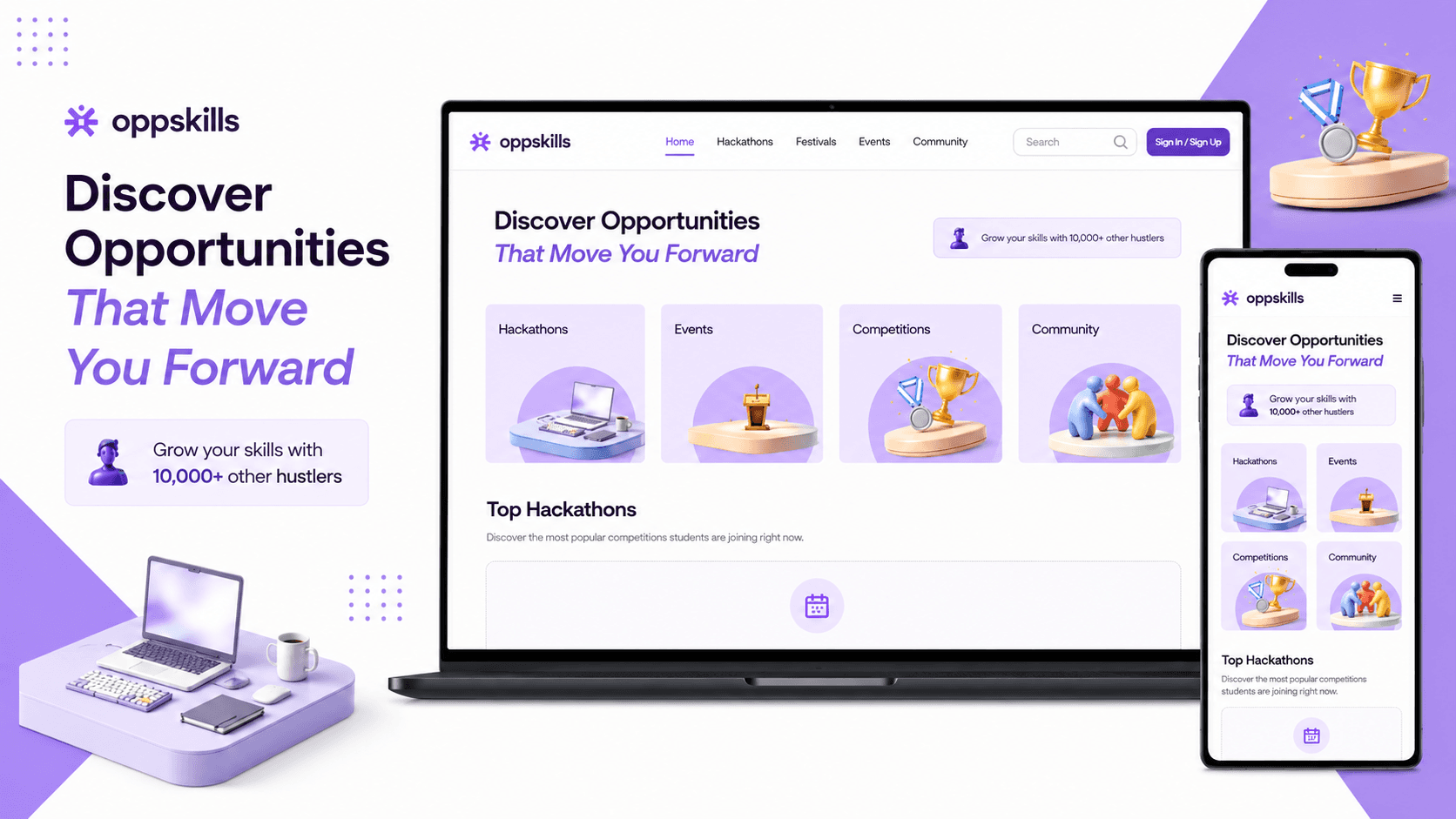 Oppskills - Full-Stack Discovery Platform - Full Stack Web Application by Vijay Thakur