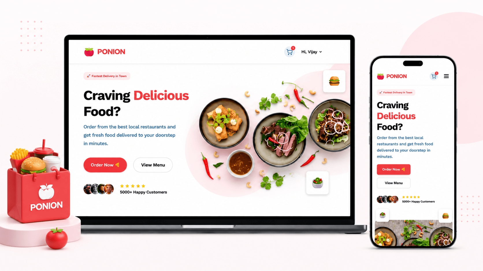 Ponion - Multi-Tenant Food SaaS - Full Stack Web Application by Vijay Thakur