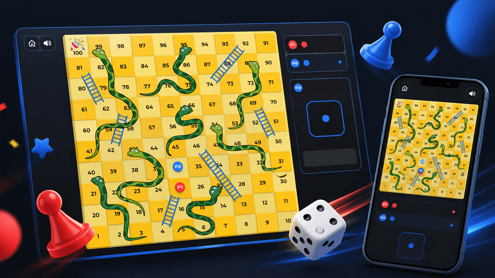 Snake & Ladder Multiplayer - Real-Time Multiplayer Game - Full Stack Web Application by Vijay Thakur